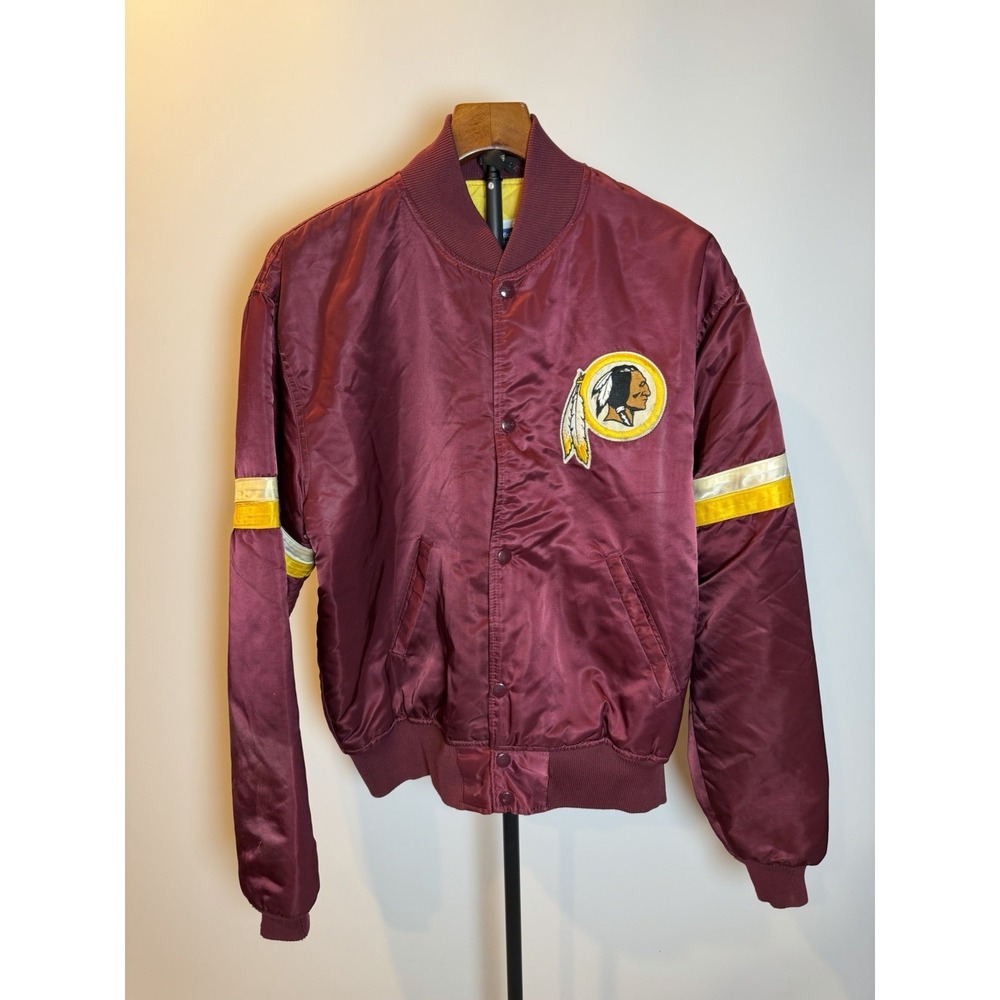 Vintage Washington Redskins Proline Starter Bomber Satin Jacket Size Large 90s